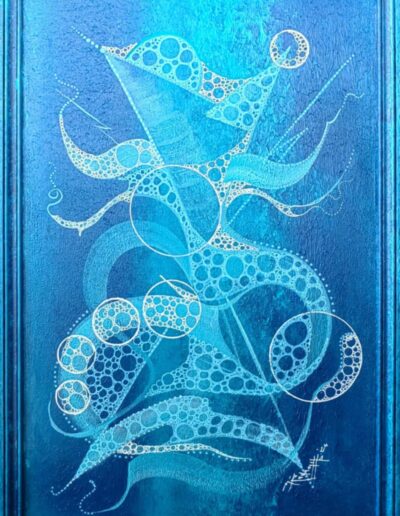 La danse impérial. Mixte. 80×100cm. Représente la vibration gestuelle.