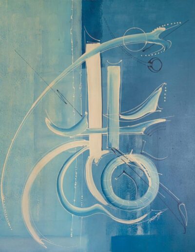 Les planètes. Mixte. 80×120cm. Représente les cycles de la vie.
