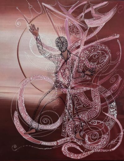 Le nationale. 80×100cm. Mixte. Représente les sources vive.