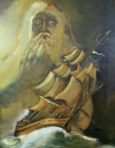 Le capricorne. 160×210cm. Mixte. Représente le signe du zodiaque.