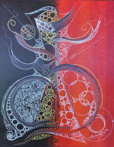 L'extravagance. 160×210cm. Mixte. Représente la vie et la lumière impériale.